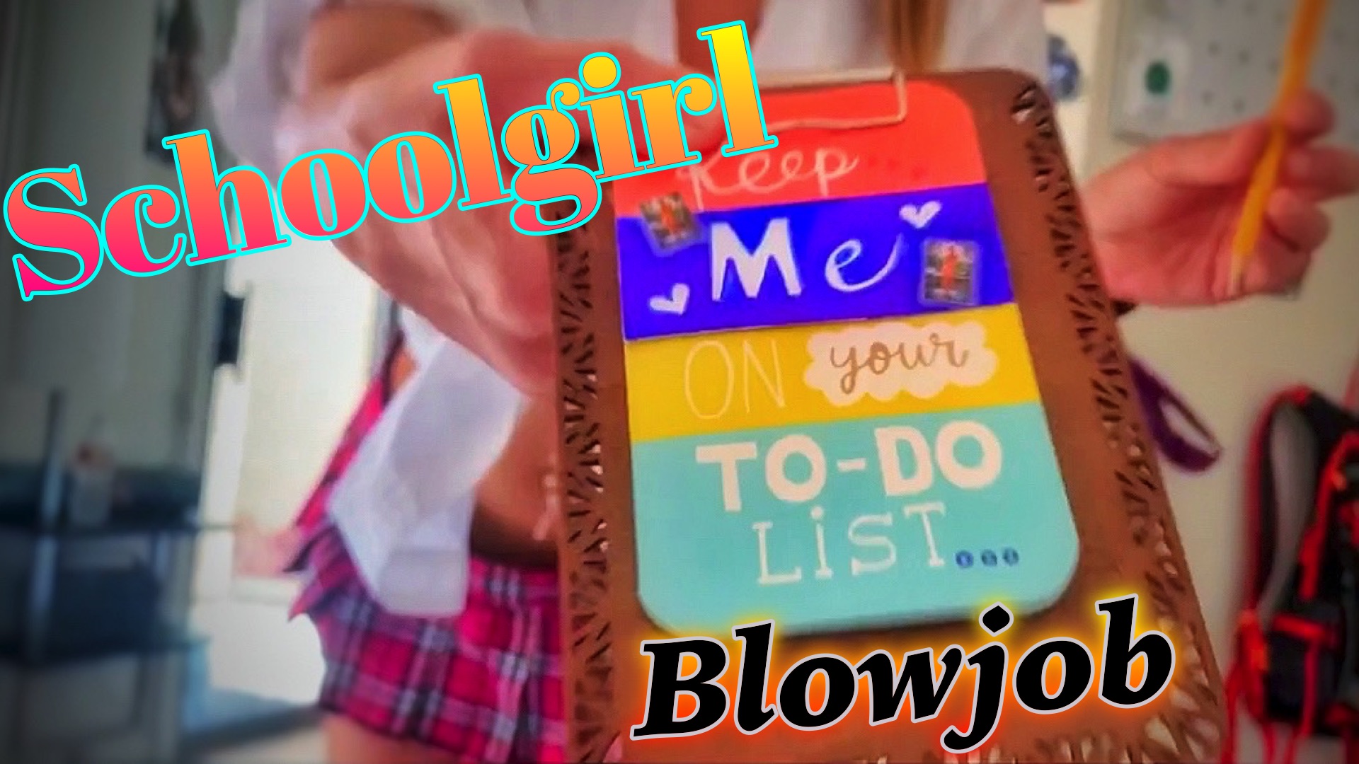 Schoolgirl gives a nice blowjob